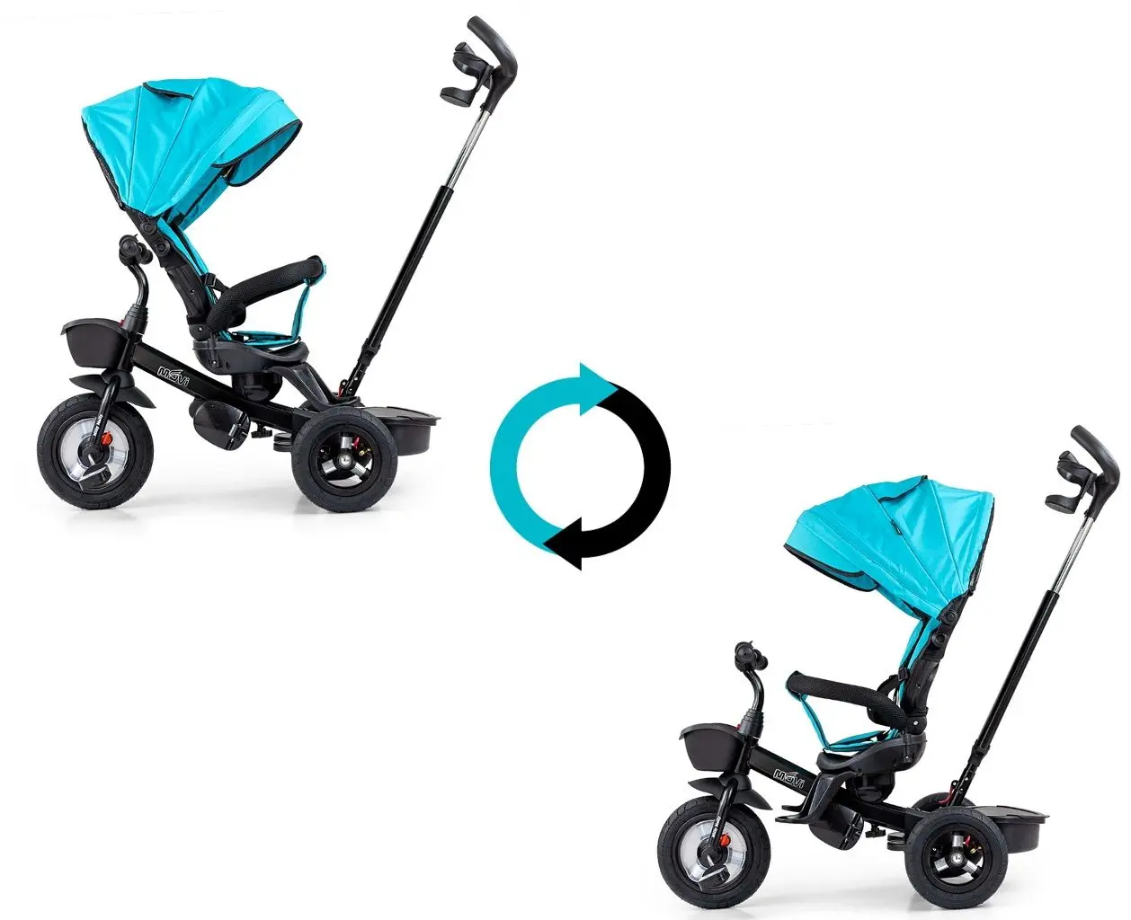 Tricicleta 5in1 Milly Mally Movi (Mint/Black) - 5