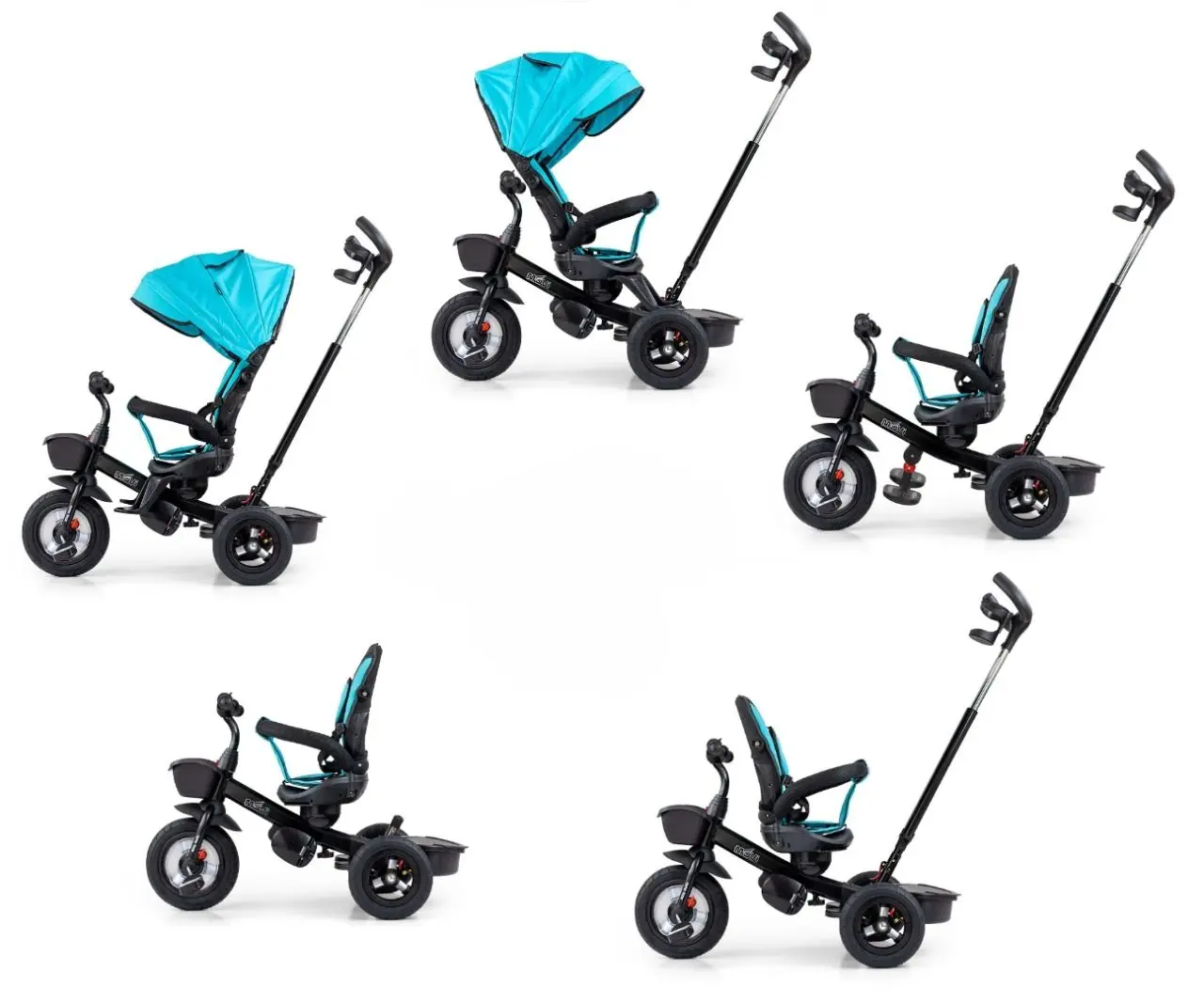 Tricicleta 5in1 Milly Mally Movi (Mint/Black) - 8