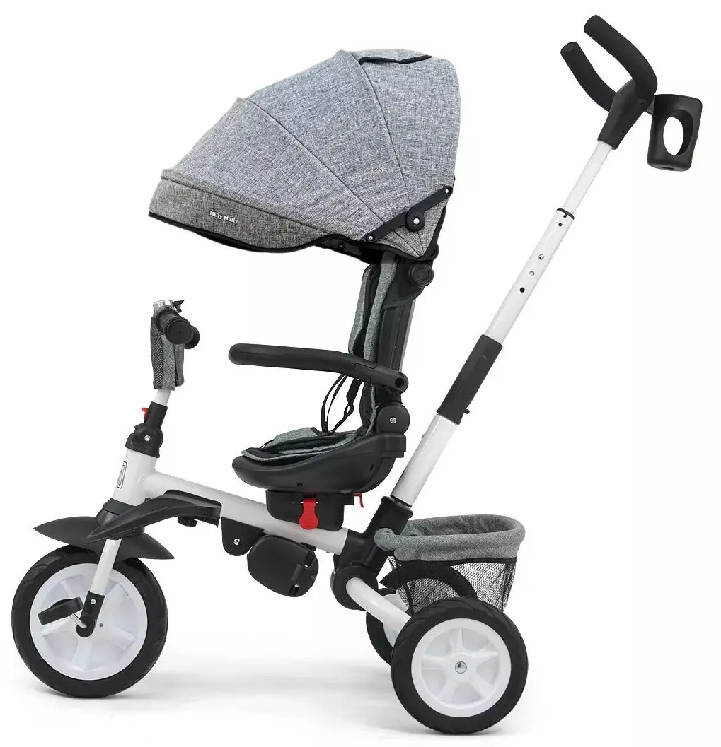 Tricicleta 6in1 Milly Mally Stanley Rubber (Grey) - 2