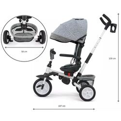 Tricicleta 6in1 Milly Mally Stanley Rubber (Grey) Thumb