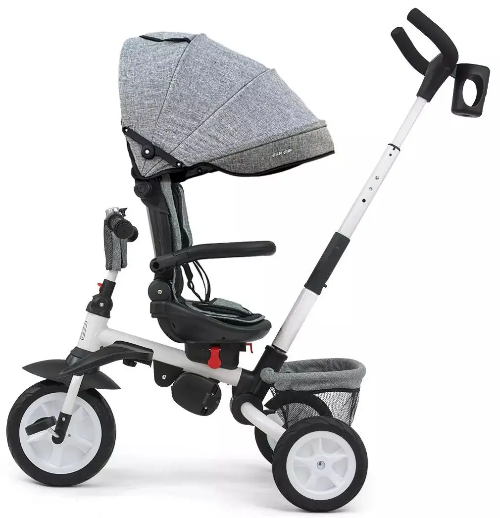 Tricicleta 6in1 Milly Mally Stanley Rubber (Grey) - 4