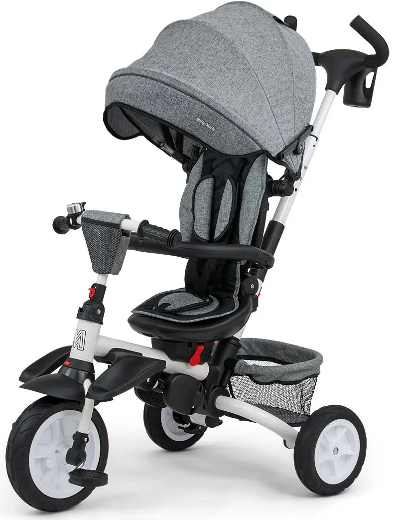 Tricicleta 6in1 Milly Mally Stanley Rubber (Grey)