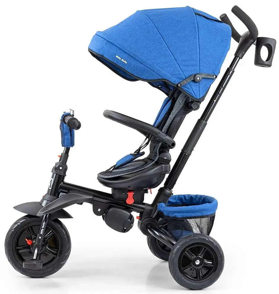 Tricicleta 6in1 Milly Mally Stanley Rubber (Navy/Black) - 2