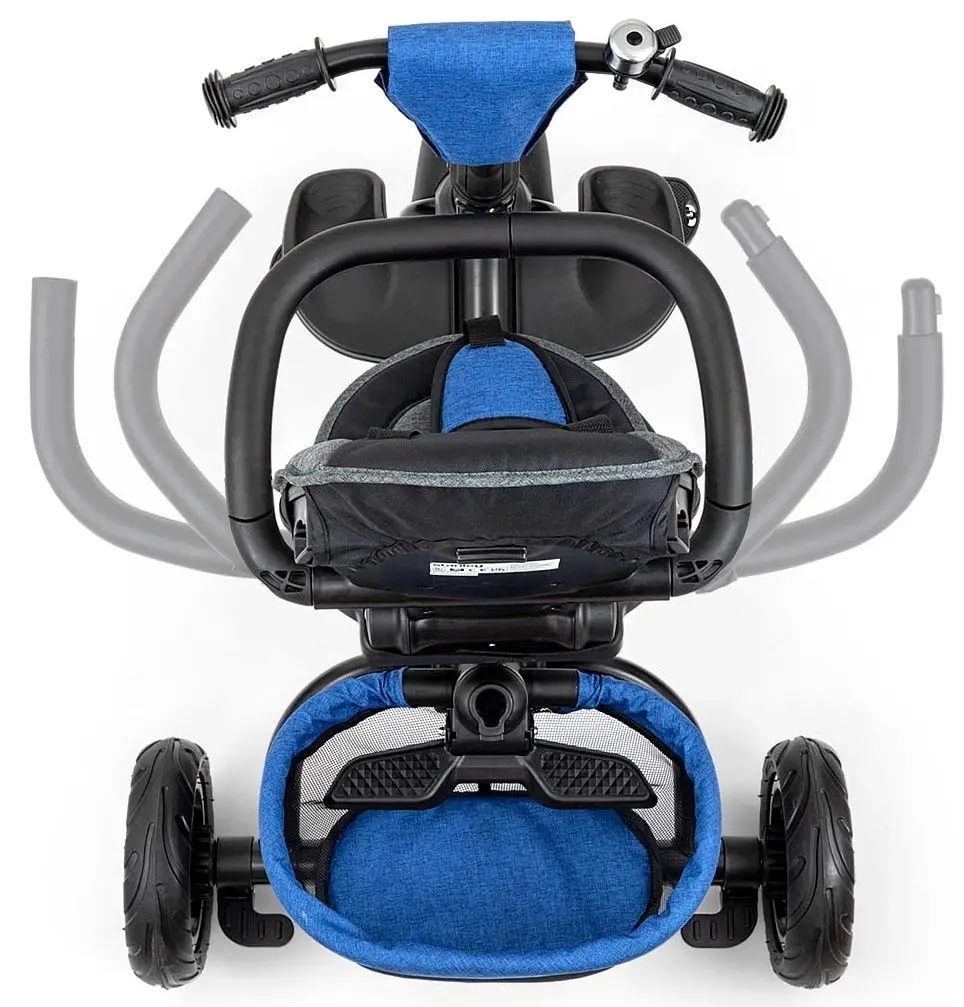 Tricicleta 6in1 Milly Mally Stanley Rubber (Navy/Black) - 11