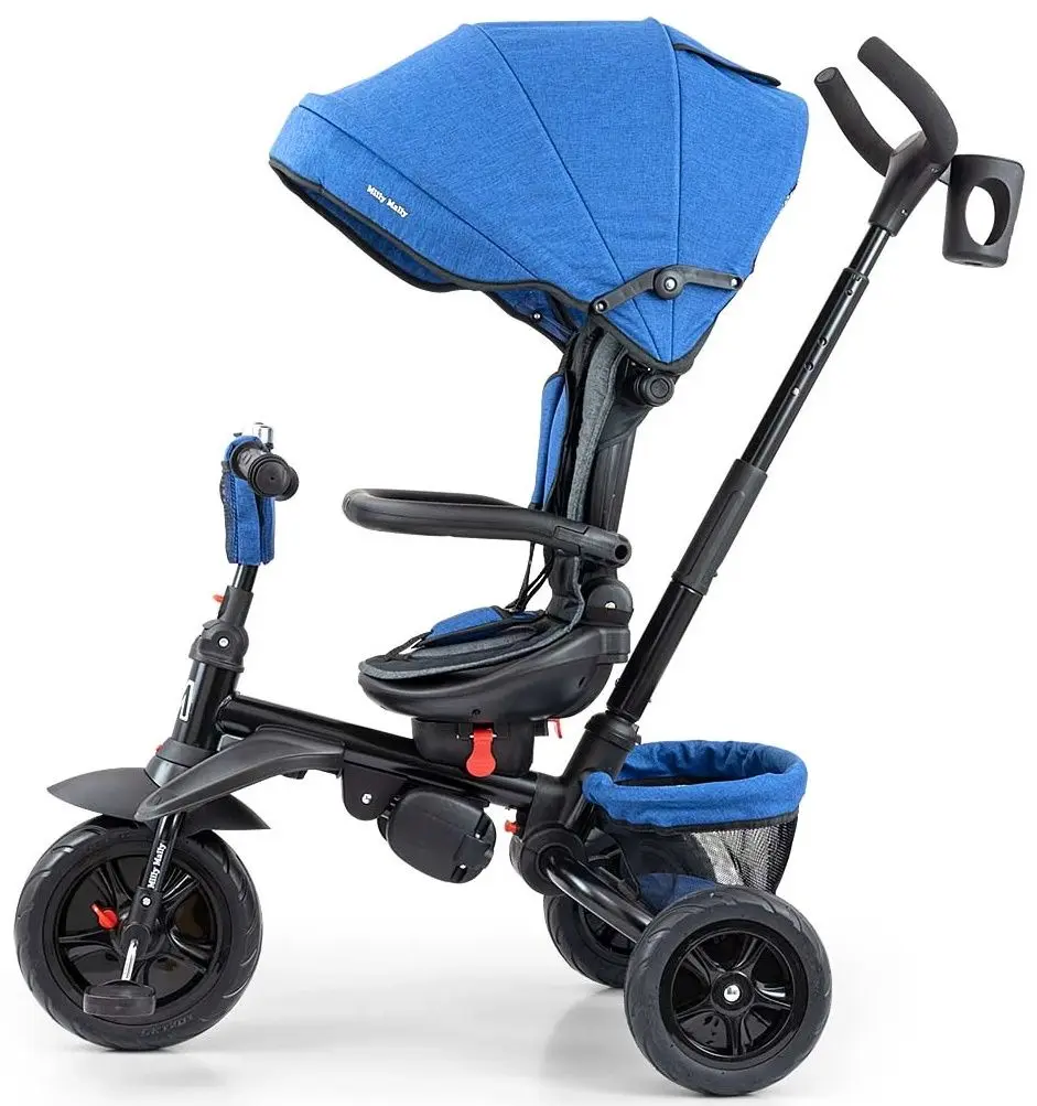 Tricicleta 6in1 Milly Mally Stanley Rubber (Navy/Black) - 3