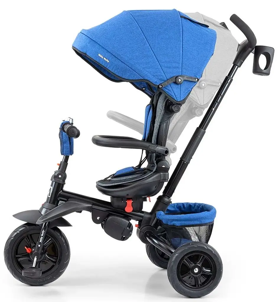 Tricicleta 6in1 Milly Mally Stanley Rubber (Navy/Black) - 4