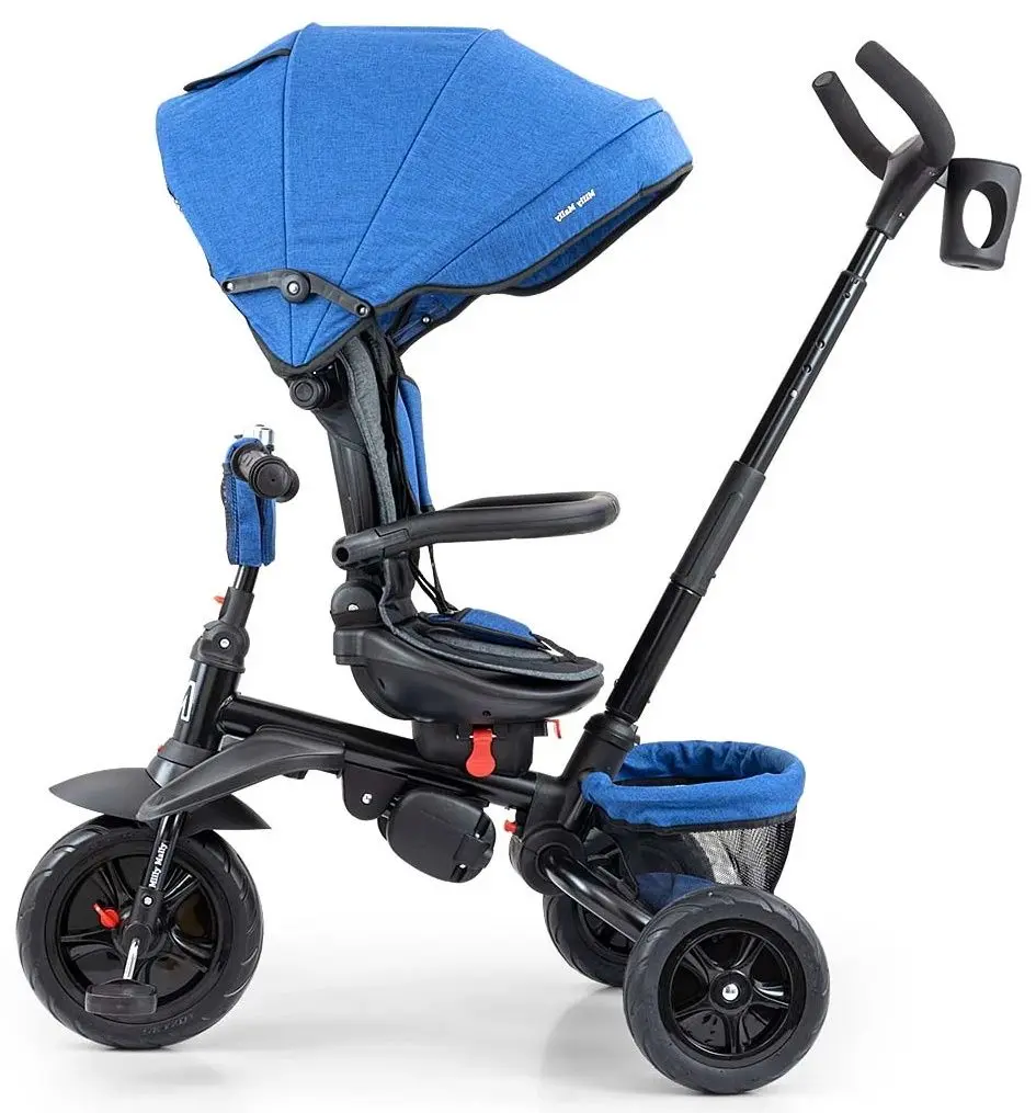 Tricicleta 6in1 Milly Mally Stanley Rubber (Navy/Black) - 5