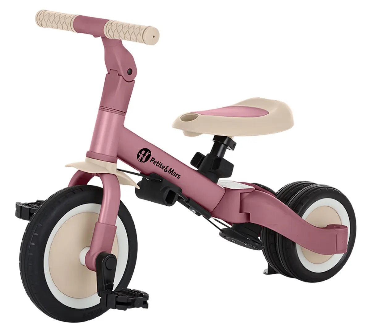 Трехколесный велосипед 5в1 Petite&Mars Turbo (Dusty Rose)
