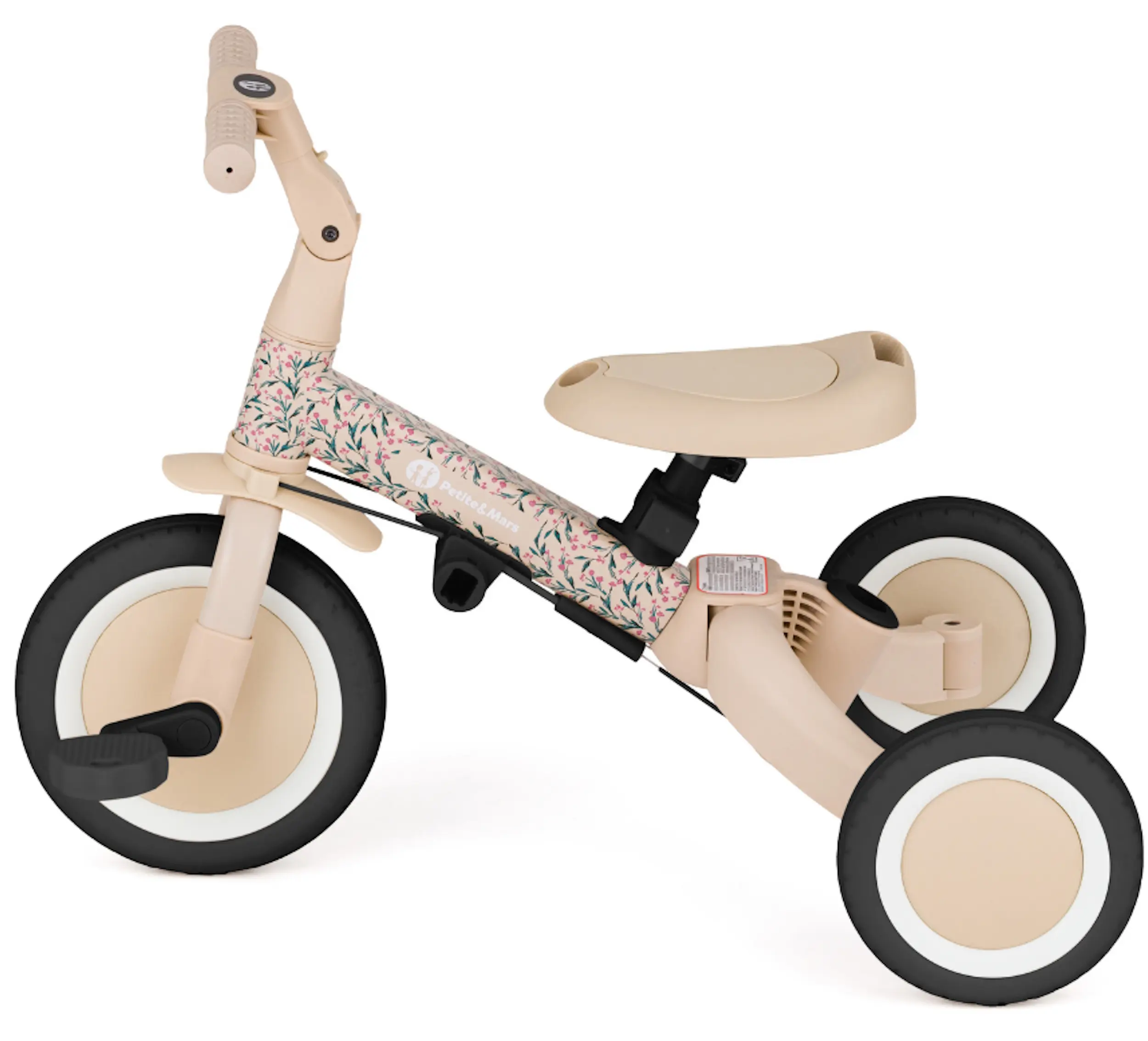 Трехколесный велосипед 5в1 Petite&Mars Turbo Plus (Pink Meadow) - 3