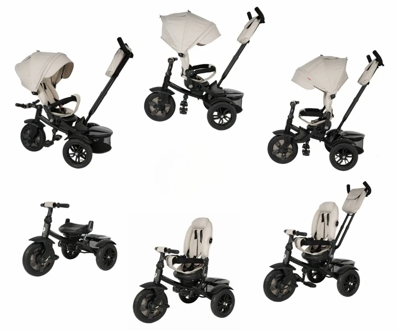 Трехколесный велосипед 6в1 Qplay Premium (Beige) - 9