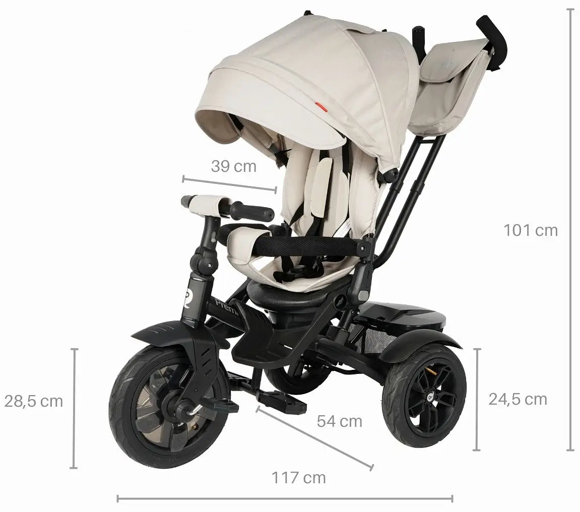 Трехколесный велосипед 6в1 Qplay Premium (Beige) - 10