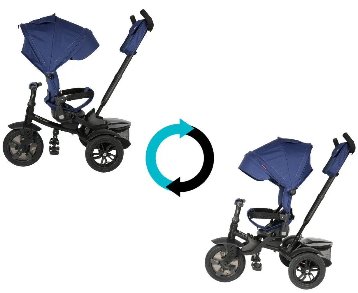 Tricicleta 6in1 Qplay Premium (Navy/Blue) - 7