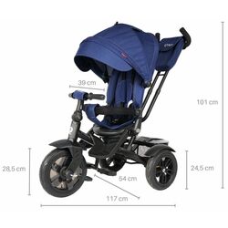 Tricicleta 6in1 Qplay Premium (Navy/Blue) Thumb