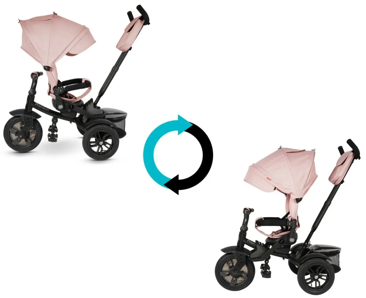 Трехколесный велосипед 6в1 Qplay Premium (Pink) - 7
