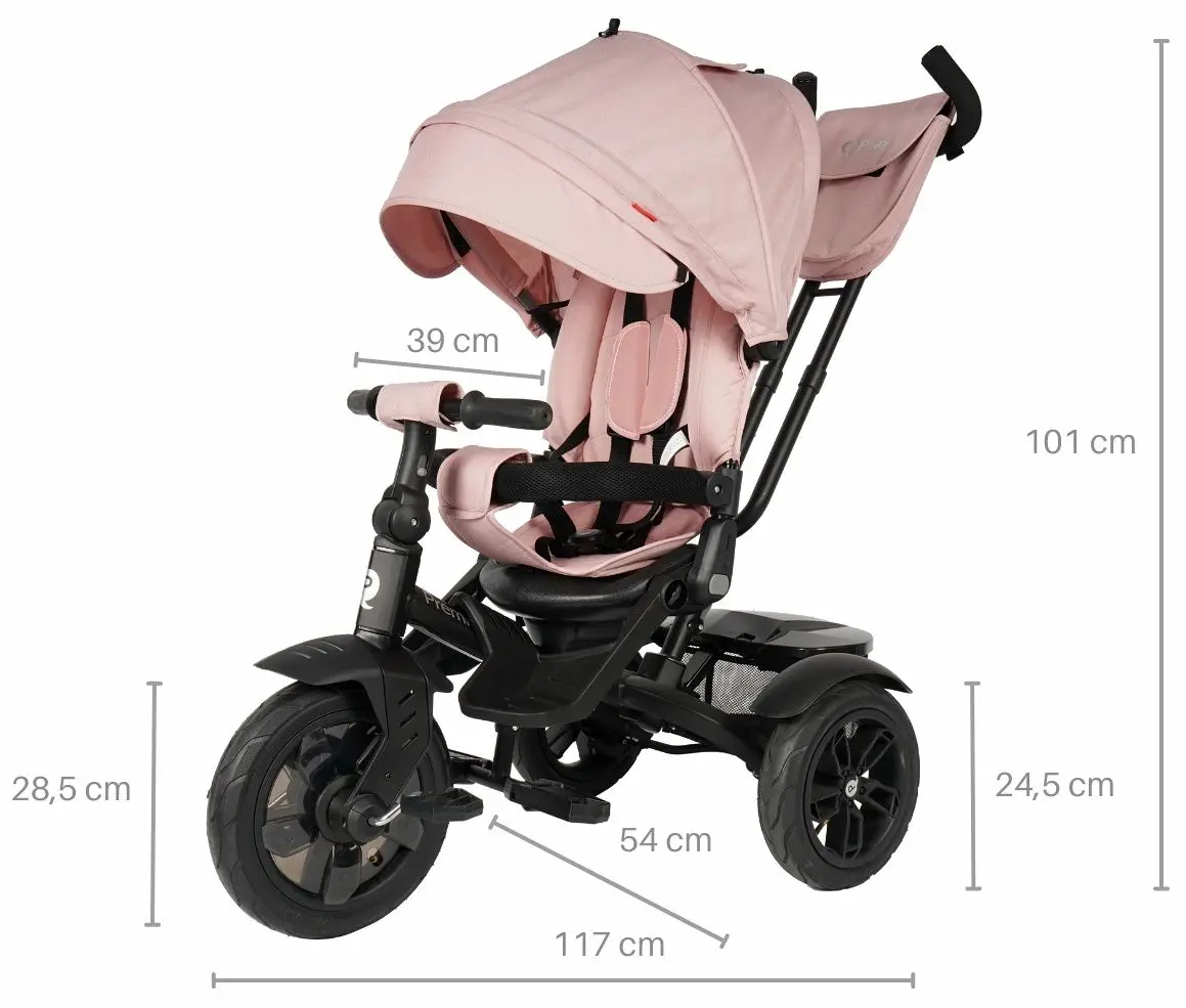 Трехколесный велосипед 6в1 Qplay Premium (Pink) - 10