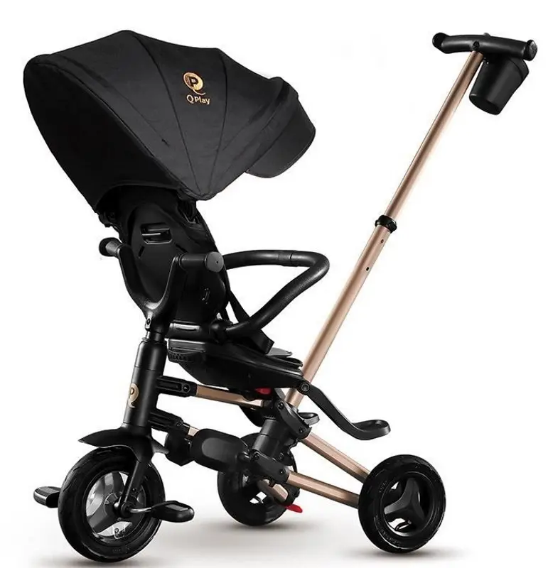 Tricicleta Qplay Nova Air Gold Limited Edition (Black/Gold) - 3