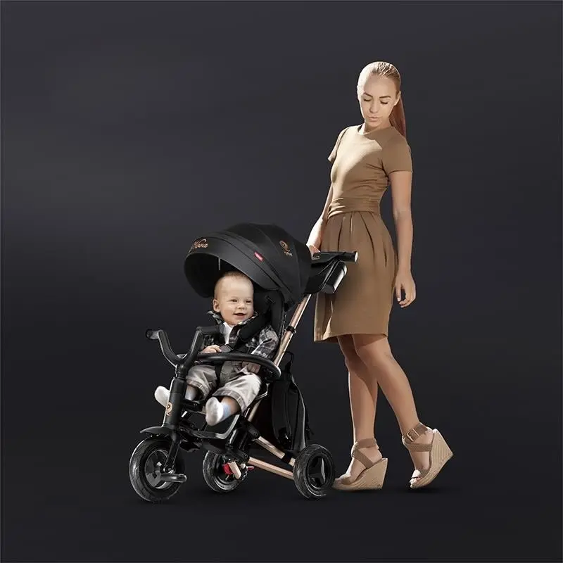 Tricicleta Qplay Nova Air Gold Limited Edition (Black/Gold) - 8