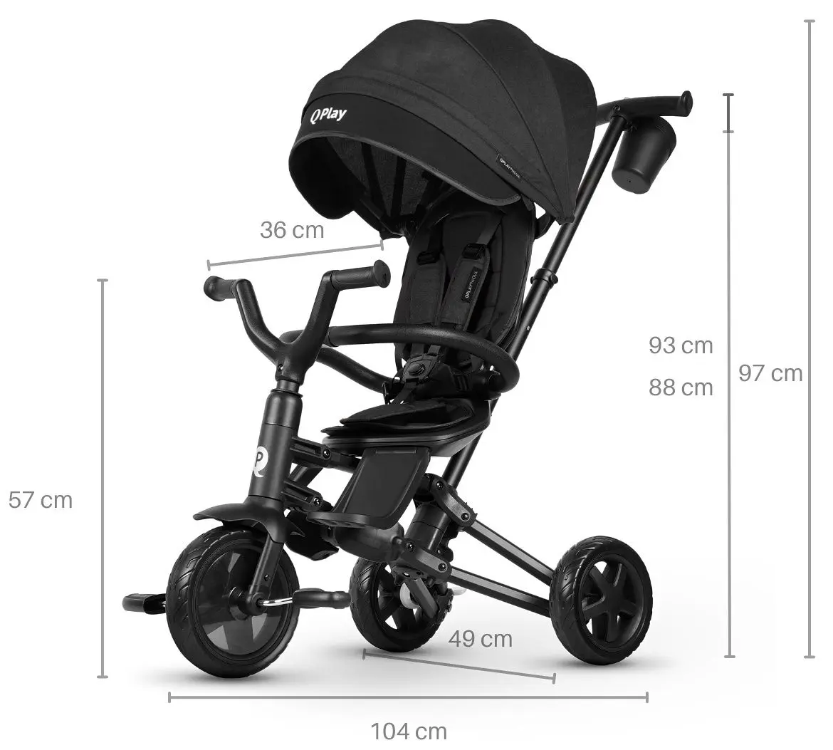 Трехколесный велосипед Qplay Nova Niello (Black) - 9