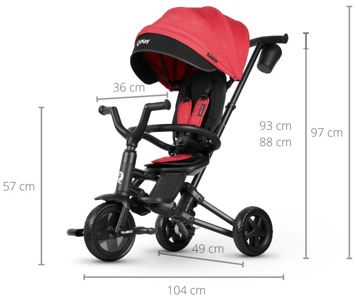 Трехколесный велосипед Qplay Nova Niello (Red) - 9