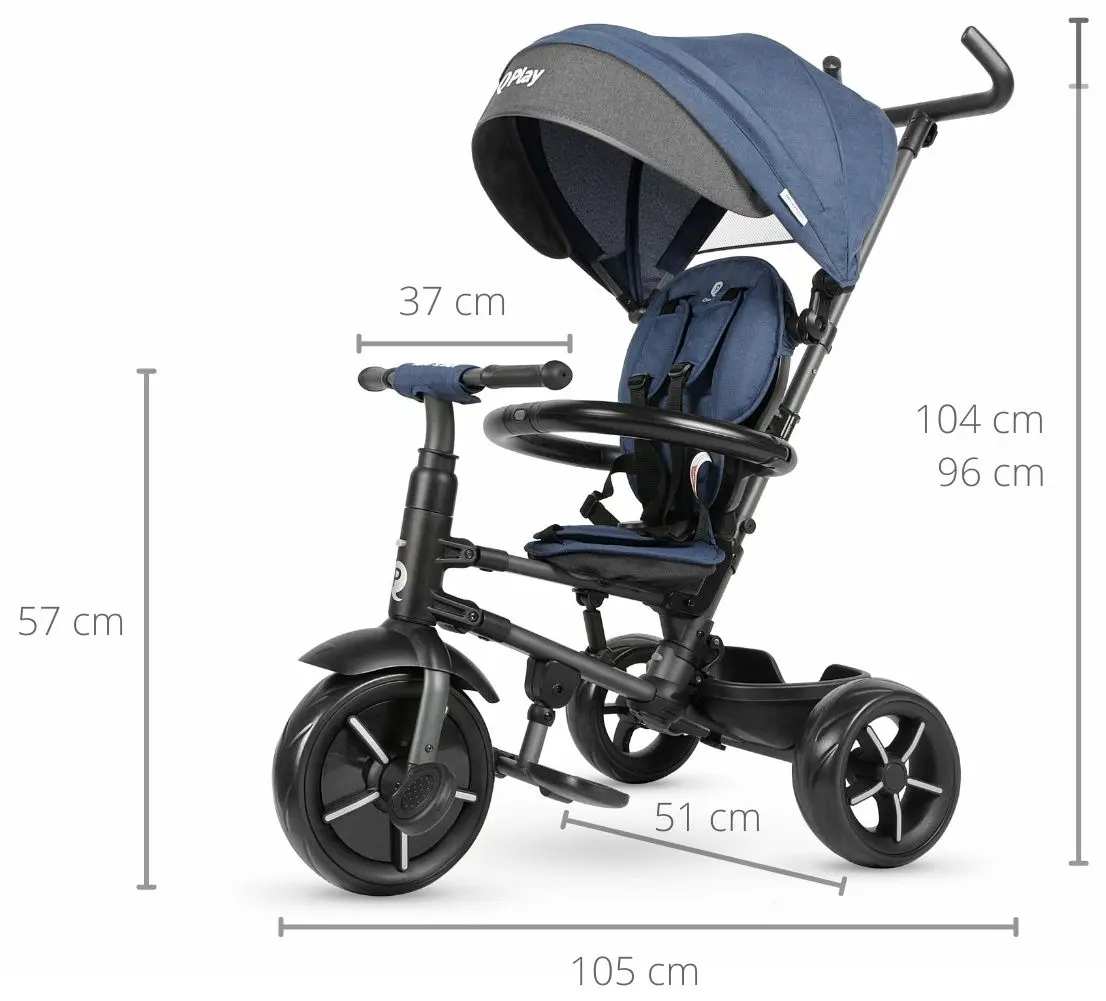 Трехколесный велосипед Qplay Rito Star (Blue) - 9