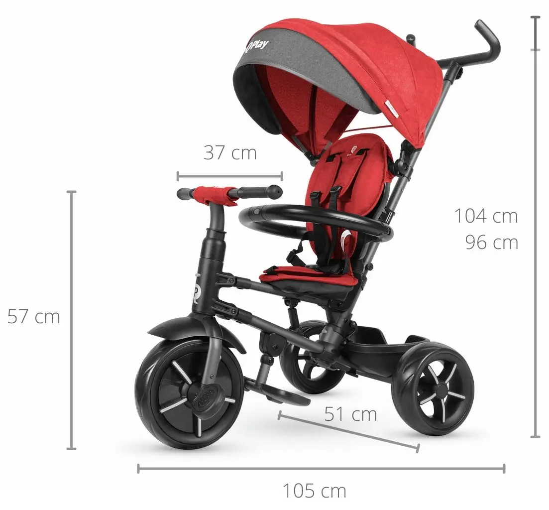 Трехколесный велосипед Qplay Rito Star (Red) - 9