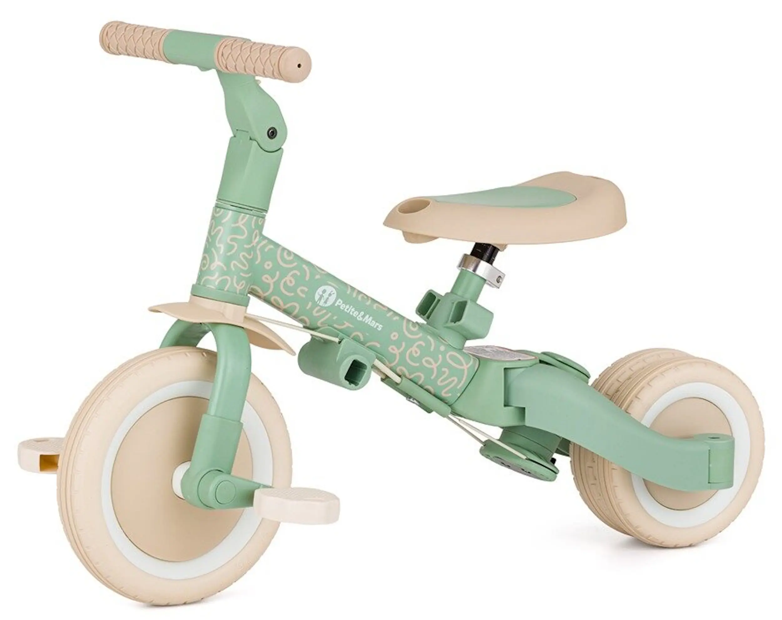 Трехколесный велосипед 5в1 Petite&Mars Turbo Plus (Green Twist) - 3