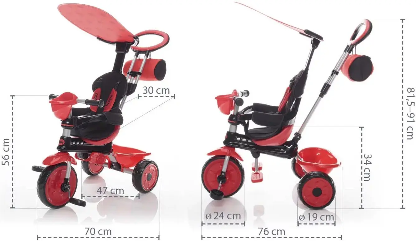 Tricicleta Zopa ZooGo (Yellow/Black) - 5