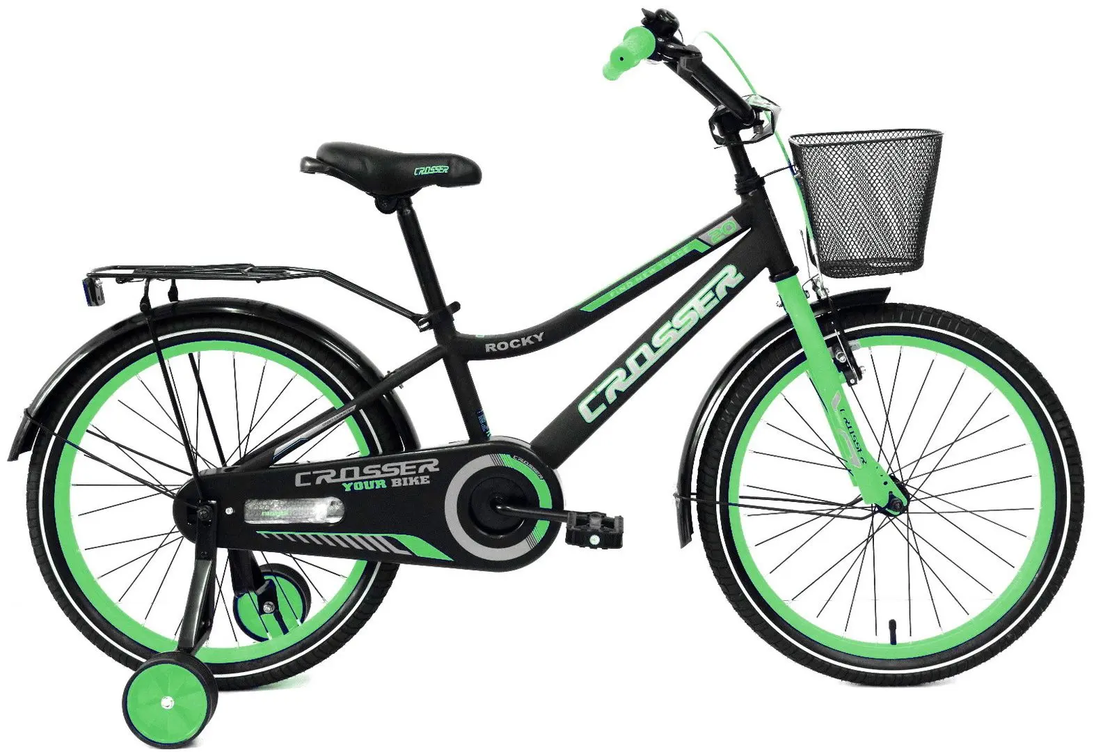 Bicicleta Crosser C13 Rocky 20 (Black/Green)