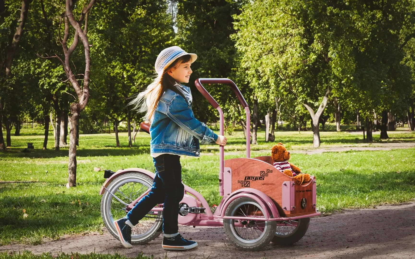 Велосипед Pegas Mini Cargo (Peony Pink) - 2