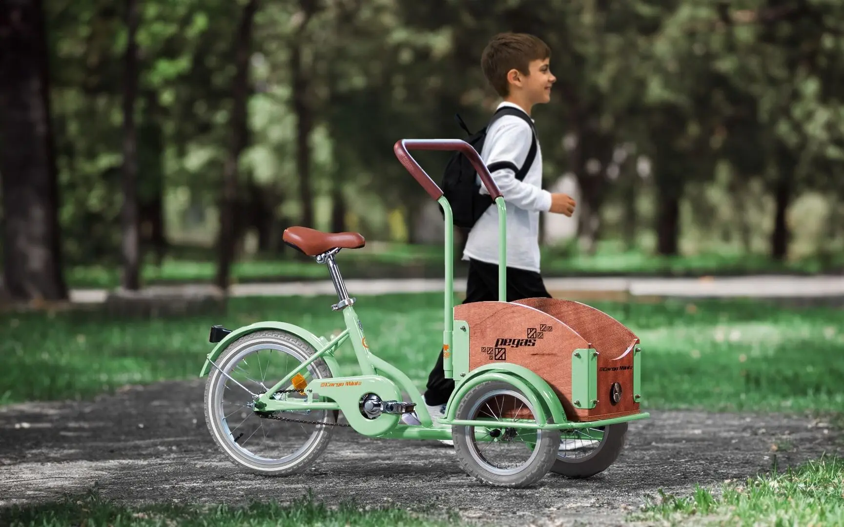 Велосипед Pegas Mini Cargo (Pistachio Green) - 2