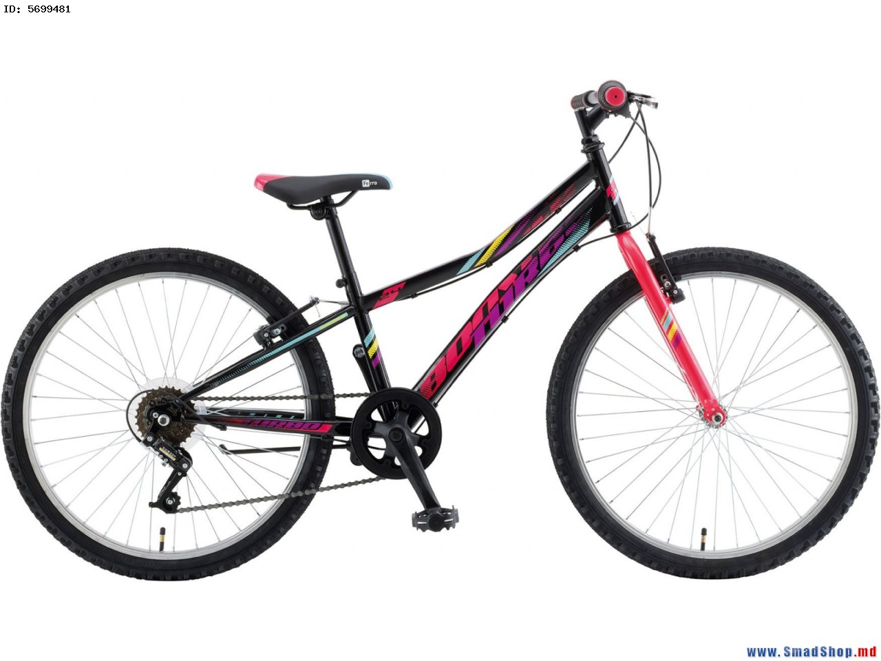 Bicicleta Polar Booster Turbo 24 Black Pink