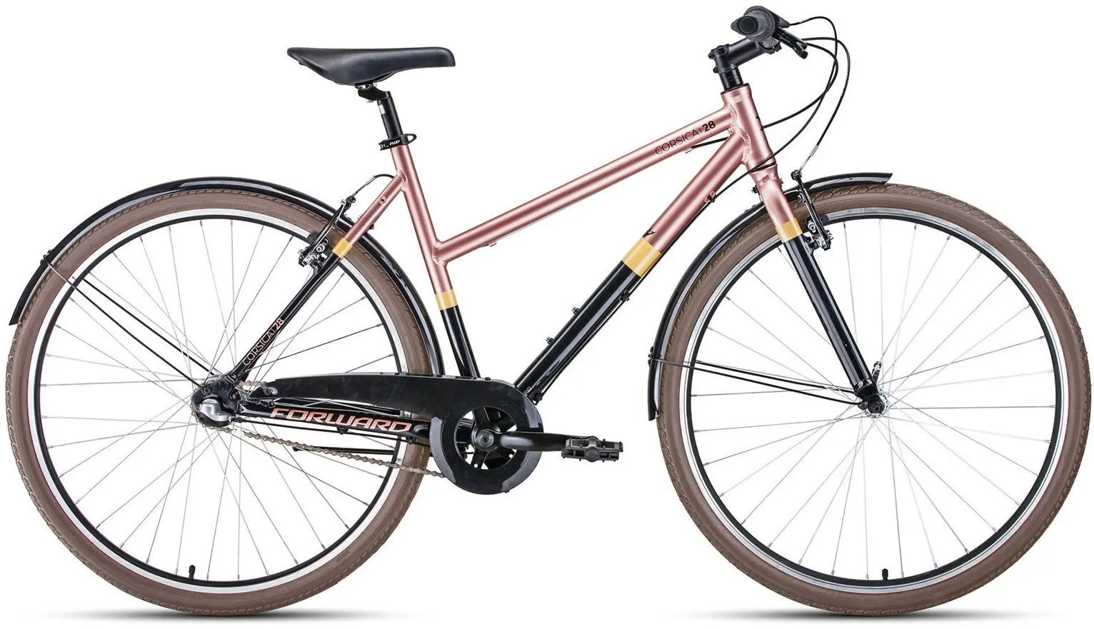 Bicicleta Forward Corsica 28 500 (Black/Brown)