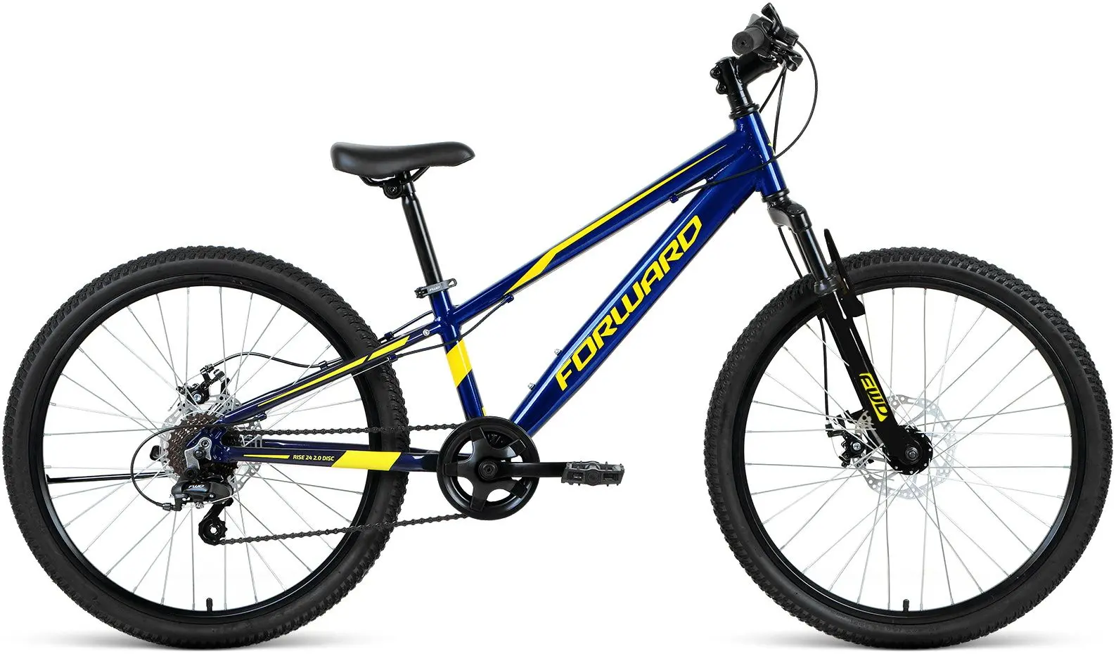 Велосипед Forward Rise 24 2.0 (Dark Blue/Yellow)