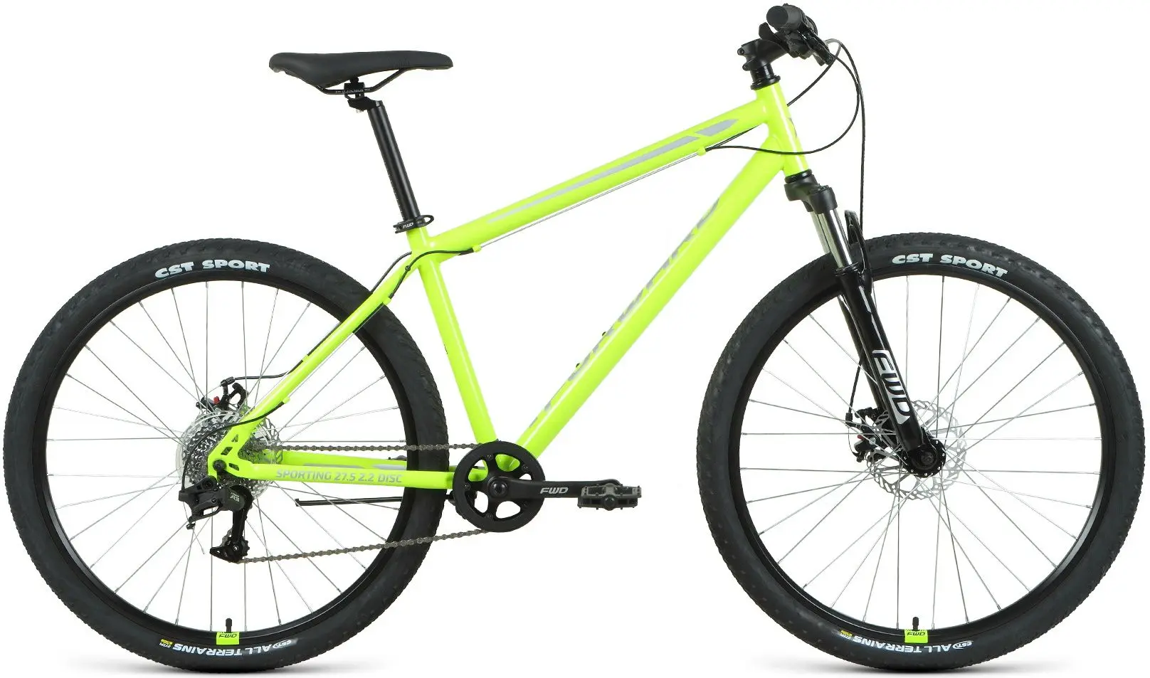 Bicicleta Forward Sporting 27.5 2.2 17 Disc (Bright Green/Gray)