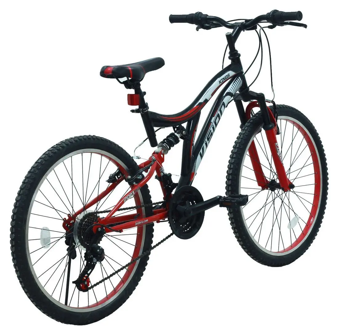 Bicicleta Belderia Vision Kings R26 SKD (Black/Red/Gray Light)