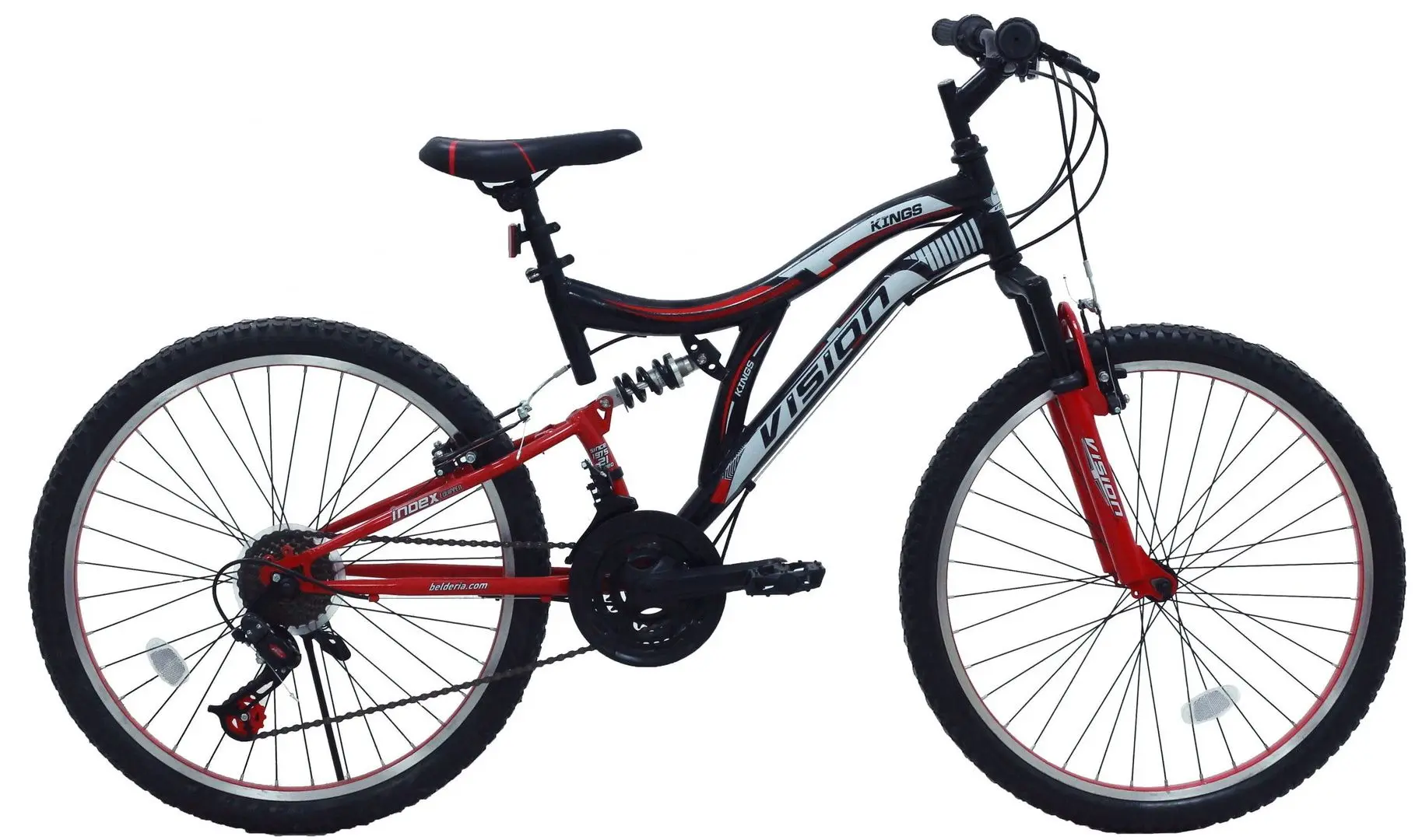 Bicicleta Belderia Vision Kings R26 SKD (Black/Red/Gray Light)