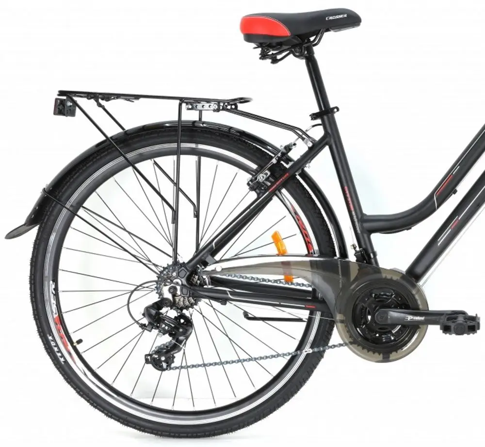 Bicicleta Crosser City 700C 28 18 GD-SKD (Black/Red)