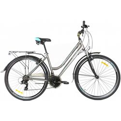 Bicicleta Crosser City 700C 28 21S 18 GD-SKD (Grey/Turkus)