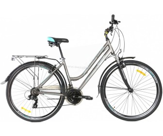 Велосипед Crosser City 700C 28 21S 18 GD-SKD (Grey/Turkus)