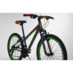 Bicicleta Fulger Apollo 24 (Green/Red/Black) Thumb