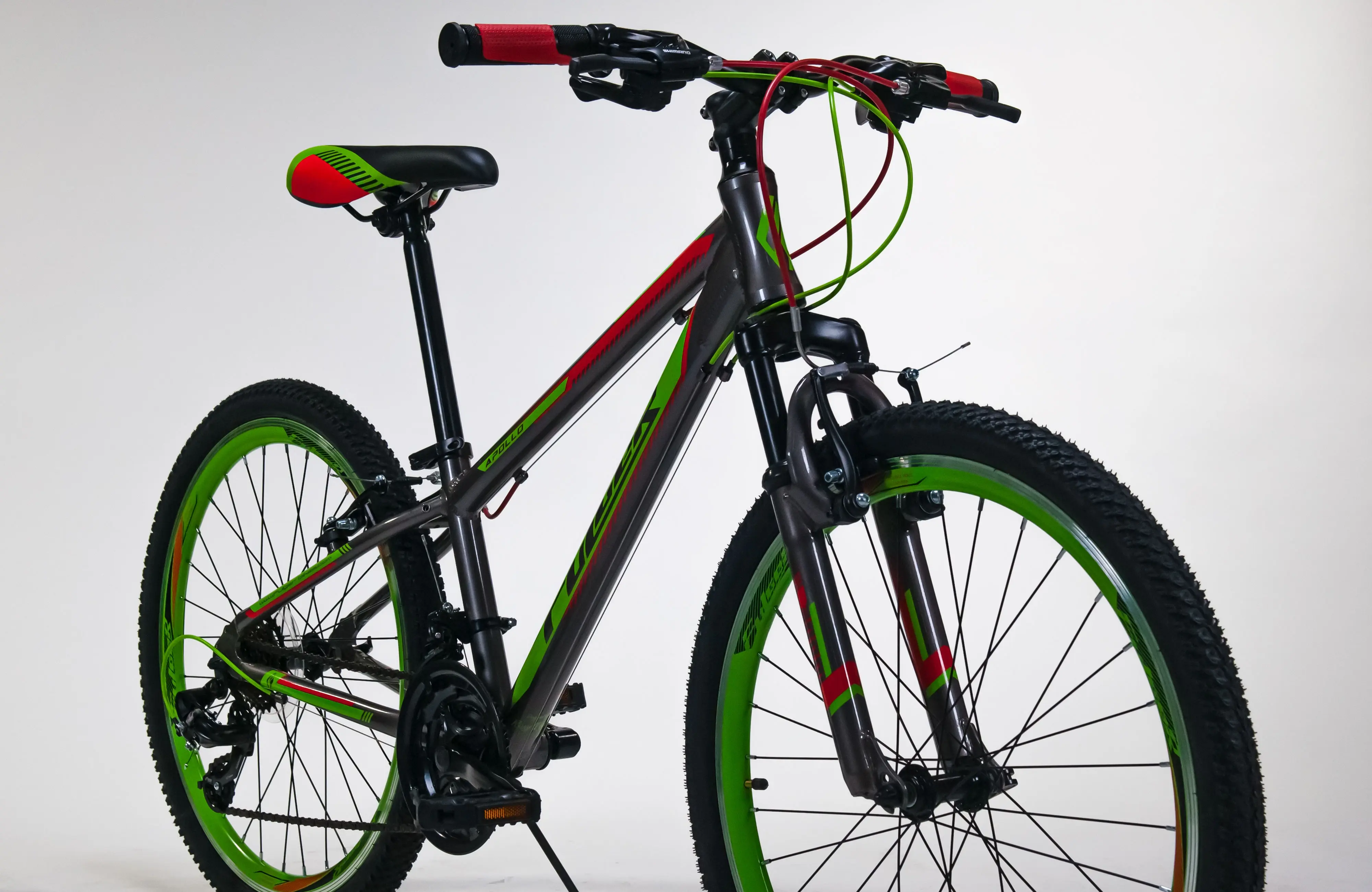 Bicicleta Fulger Apollo 24 (Green/Red/Black) - 2