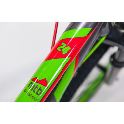 Bicicleta Fulger Apollo 24 (Green/Red/Black) Thumb