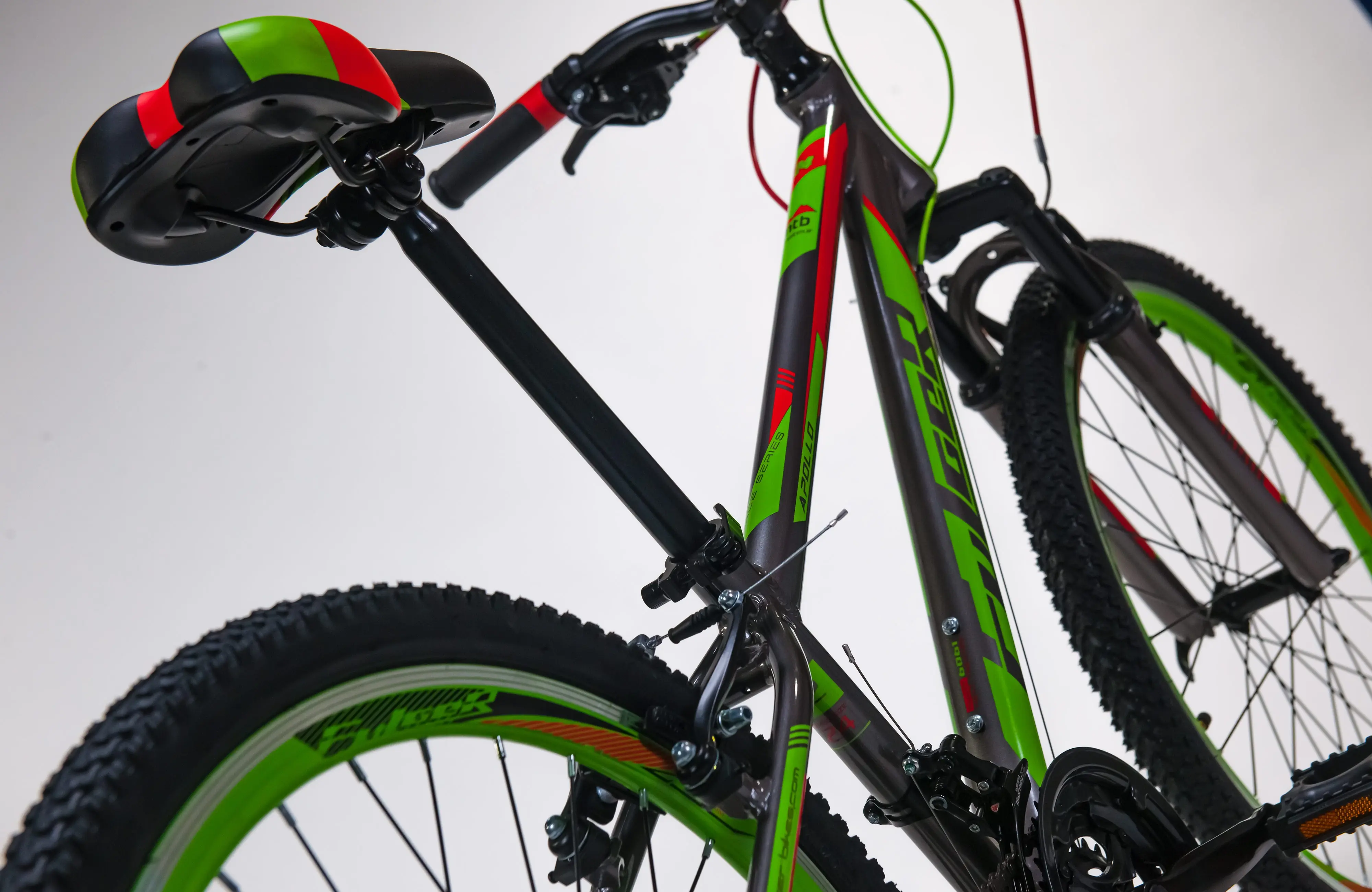 Bicicleta Fulger Apollo 24 (Green/Red/Black) - 9