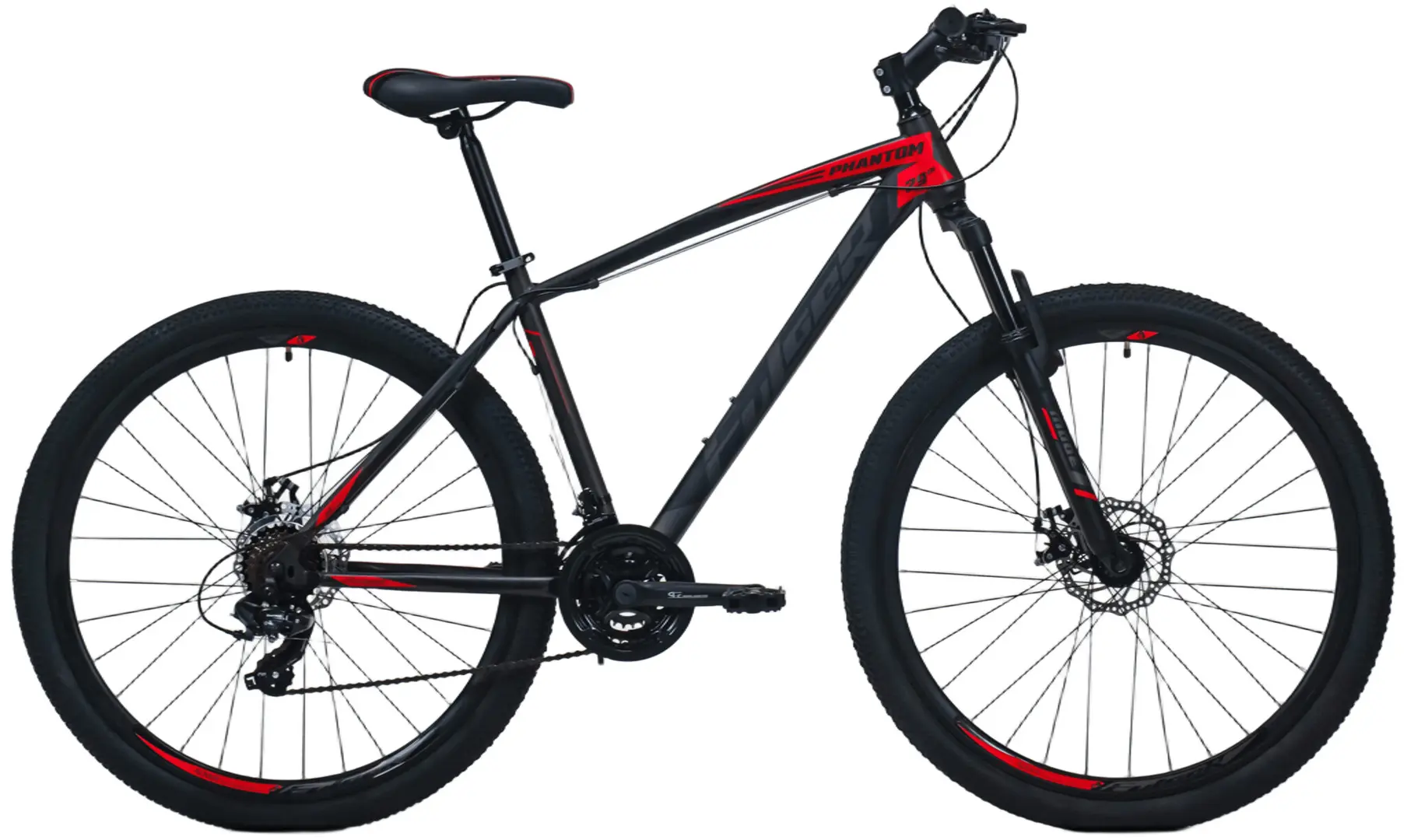 Bicicleta Fulger Phantom 29 (Black/Dark Grey/Red)