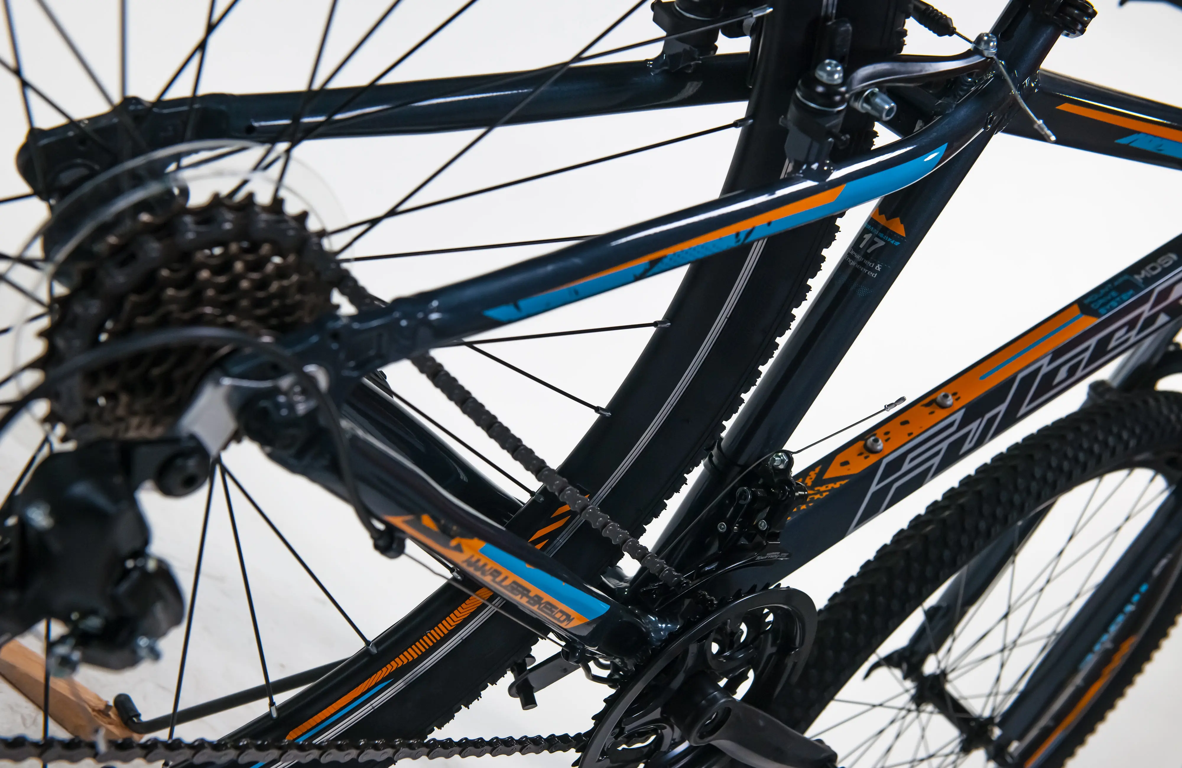 Bicicleta Fulger Pluton 29 (Dark Grey/Azure/Orange) - 9