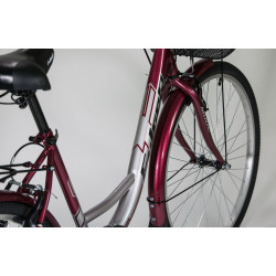 Bicicleta Fulger Street 1.0 26 (Silver/Burgundy/Black) Thumb