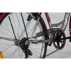 Bicicleta Fulger Street 1.0 26 (Silver/Burgundy/Black) Thumb