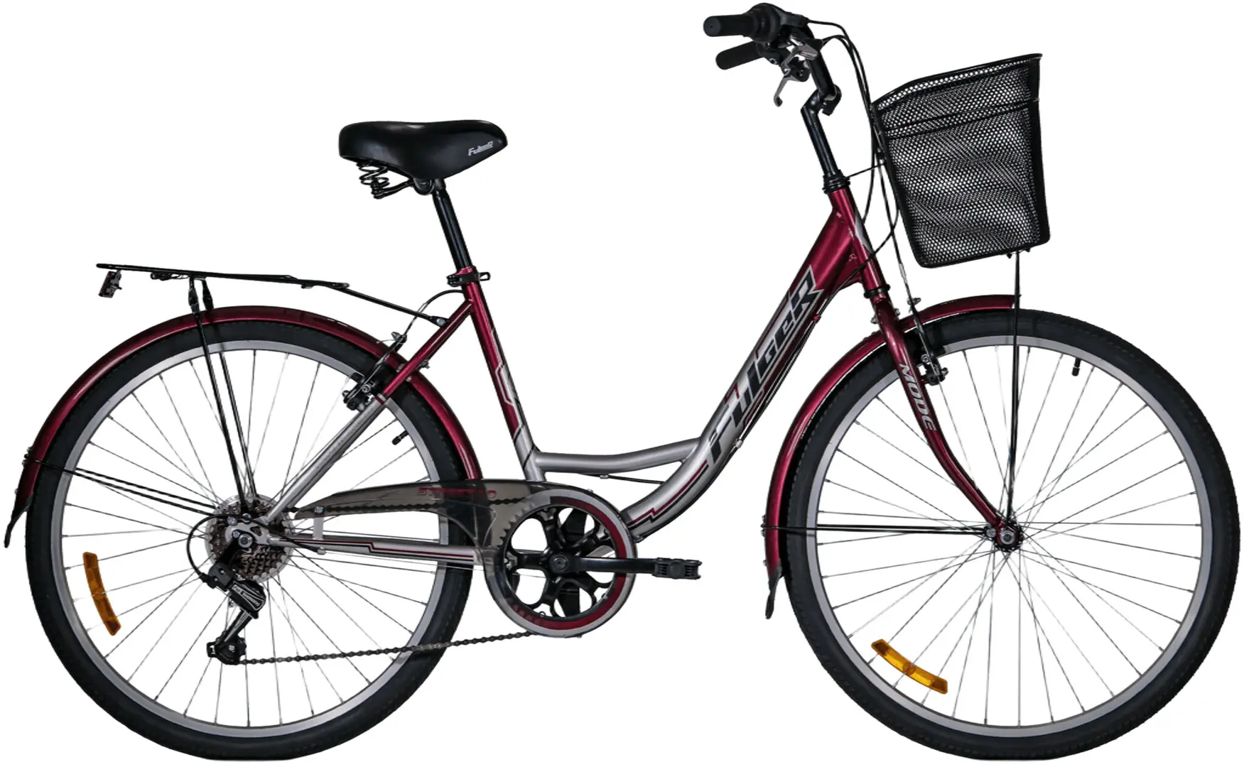 Bicicleta Fulger Street 1.0 26 (Silver/Burgundy/Black)