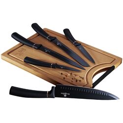 Набор ножей + разделочная доска Berlinger Haus BH 2550 (Black/Rose Gold)