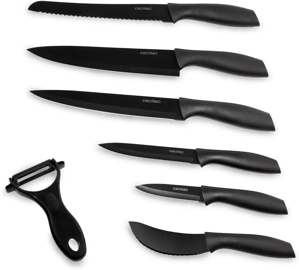 Набор ножей Cecotec 7 Titanium Kit (Black)
